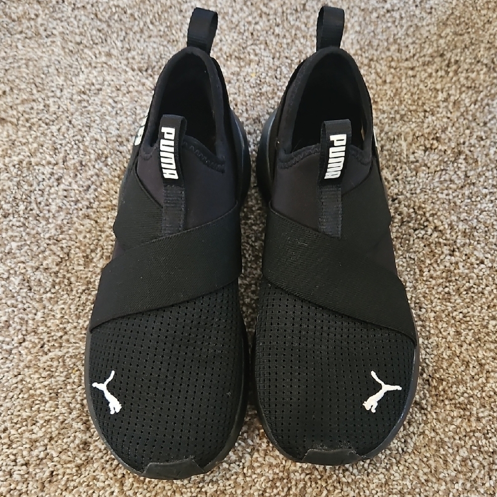 Puma Black Slip-On Sneakers